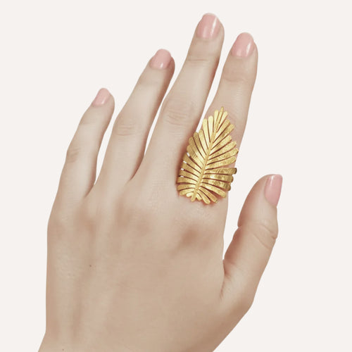 Bladgoud Ring